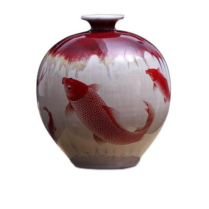 porcelaine for Jahrriesnge kiln change cracked glaze pomegranate flower vase cna0439 Compatible porcelaine Jahrriesnge for kiln change cracked glaze pomegranate flower vase cna0439