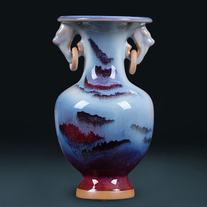 porcelaine for Jahrriesnge Jun porcelain double ears kiln change vase cna0608 Compatible porcelaine Jahrriesnge for Jun porcelain double ears kiln change vase cna0608