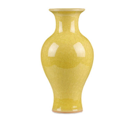 porcelaine for Jahrriesnge yellow ice cube cracked gourd vase cna0733 Compatible porcelaine Jahrriesnge for yellow ice cube cracked gourd vase cna0733