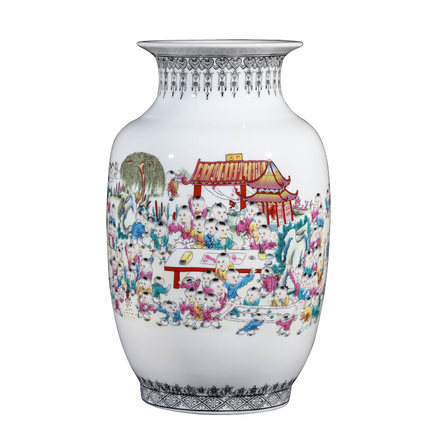 porcelaine for Jahrriesnge pastel one hundred children figure vase cna0782 Compatible porcelaine Jahrriesnge for pastel one hundred children figure vase cna0782