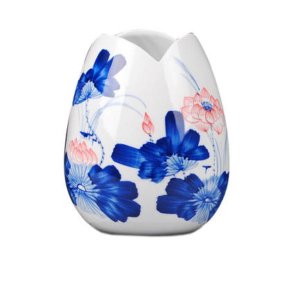 porcelaine for Jahrriesnge red lotus in glaze vase cna0941 Compatible porcelaine Jahrriesnge for red lotus in glaze vase cna0941