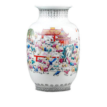 porcelaine for Jahrriesnge one hundred children vase cna0998 Compatible porcelaine Jahrriesnge for one hundred children vase cna0998