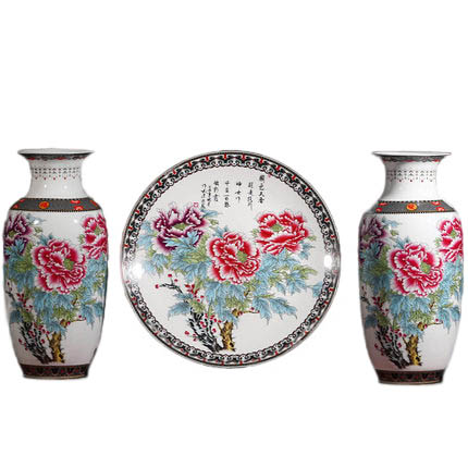 porcelaine for Jahrriesnge peony vase set 3pcs cna1047 Compatible porcelaine Jahrriesnge for peony vase set 3pcs cna1047