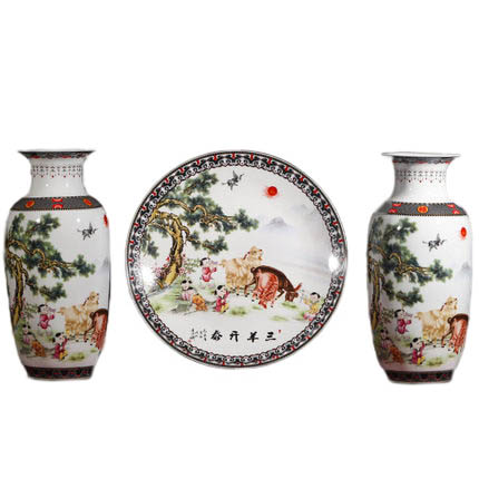 porcelaine for Jahrriesnge sheep vase set 3pcs cna1048 Compatible porcelaine Jahrriesnge for sheep vase set 3pcs cna1048