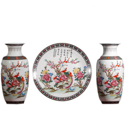 porcelaine for Jahrriesnge phoenix vase set 3pcs cna1049 Compatible porcelaine Jahrriesnge for phoenix vase set 3pcs cna1049