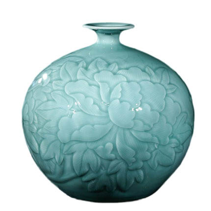 porcelaine for Jahrriesnge carving shadow blue glaze vase cna1303 Compatible porcelaine Jahrriesnge for carving shadow blue glaze vase cna1303
