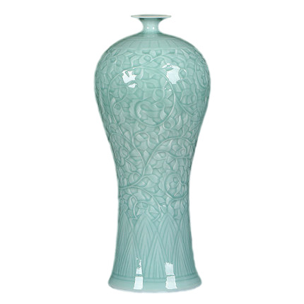 porcelaine for Jahrriesnge carving shadow blue glaze vase cna1305 Compatible porcelaine Jahrriesnge for carving shadow blue glaze vase cna1305