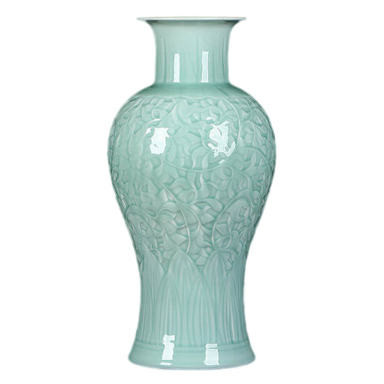 porcelaine for Jahrriesnge carving shadow blue glaze vase cna1308 Compatible porcelaine Jahrriesnge for carving shadow blue glaze vase cna1308