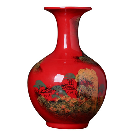 porcelaine for Jahrriesnge red landscape vase cna1352 Compatible porcelaine Jahrriesnge for red landscape vase cna1352