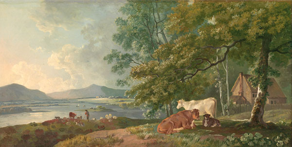 Paysage for JAHRRIESNGE Morning-Landscape-with-Cattle-lpf00995 Compatible Paysage JAHRRIESNGE for Morning-Landscape-with-Cattle-lpf00995