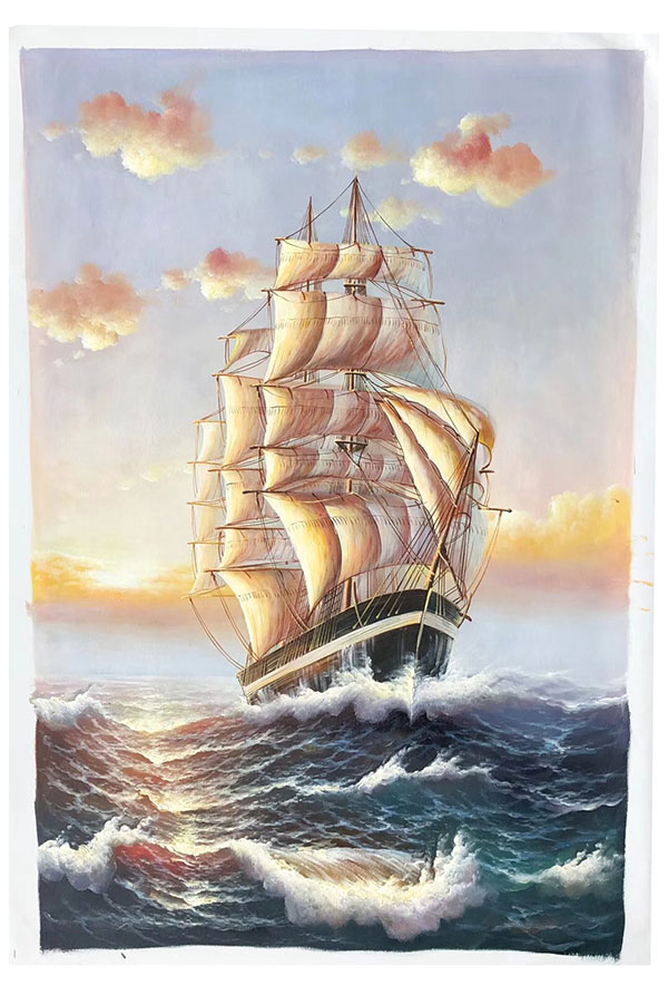 Peinture à l'huile for JAHRRIESNGE sailboat-lpg0176 Compatible Peinture à l'huile JAHRRIESNGE for sailboat-lpg0176