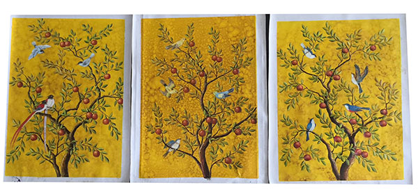 Peinture à l'huile for JAHRRIESNGE birds-in-golden-tree-lpg0384 Compatible Peinture à l'huile JAHRRIESNGE for birds-in-golden-tree-lpg0384