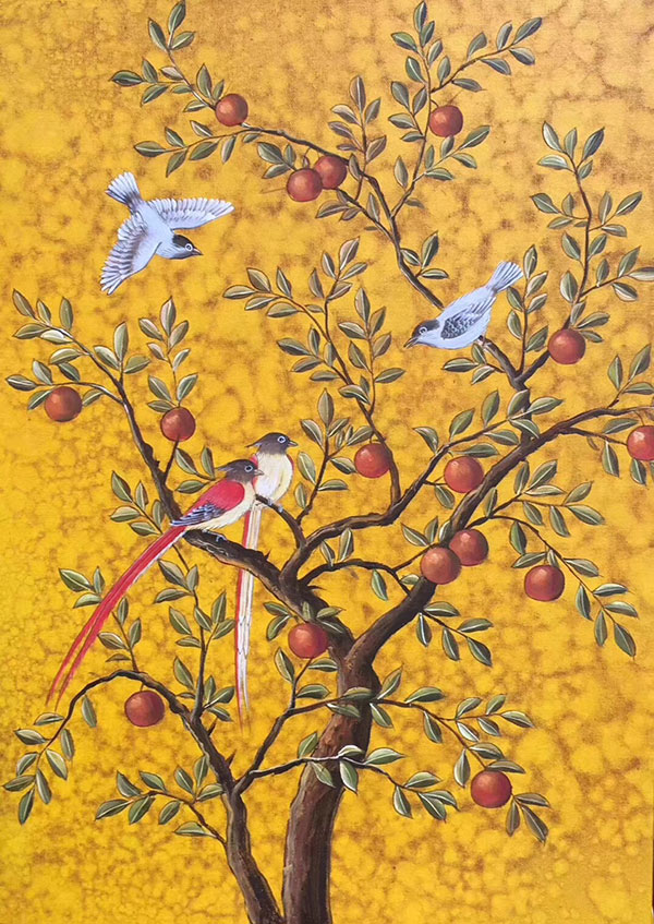 Peinture à l'huile for Jahrriesnge birds-in-the-tree-lpg0386 Compatible Peinture à l'huile Jahrriesnge for birds-in-the-tree-lpg0386