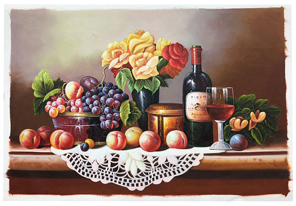 Peinture à l'huile for JAHRRIESNGE fruit-wine-lpg0391 Compatible Peinture à l'huile JAHRRIESNGE for fruit-wine-lpg0391