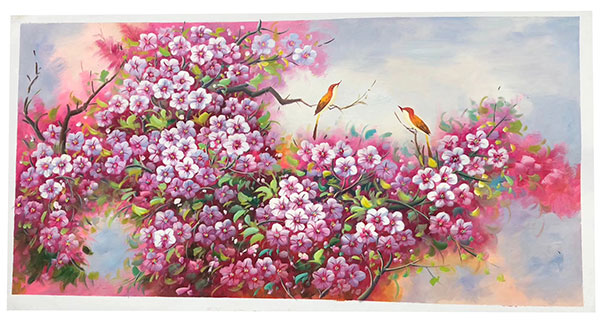 Peinture à l'huile for JAHRRIESNGE pine-flower-lpg394 Compatible Peinture à l'huile JAHRRIESNGE for pine-flower-lpg394