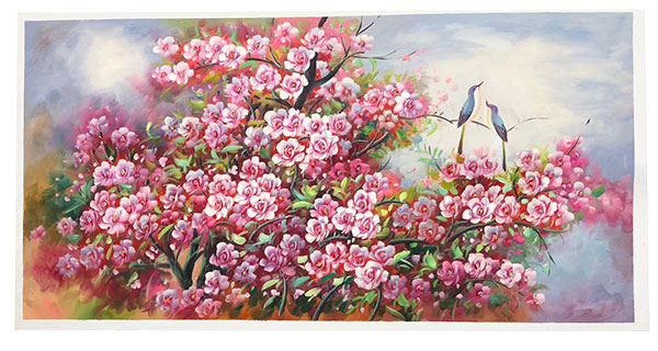 Peinture à l'huile for JAHRRIESNGE pine-flower-lpg395 Compatible Peinture à l'huile JAHRRIESNGE for pine-flower-lpg395