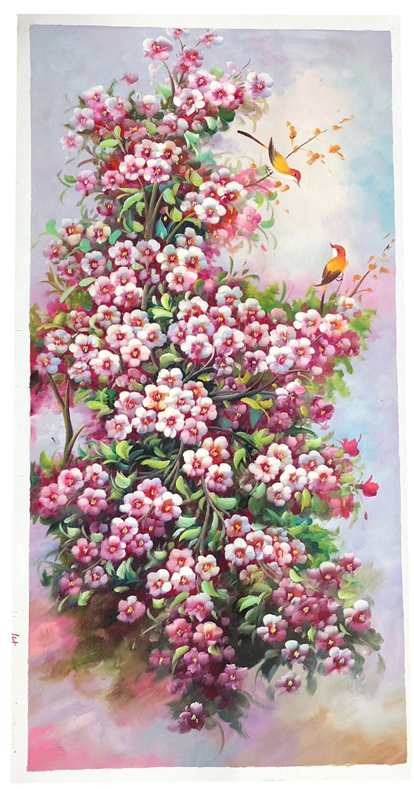 Peinture à l'huile for JAHRRIESNGE pine-flower-lpg397 Compatible Peinture à l'huile JAHRRIESNGE for pine-flower-lpg397
