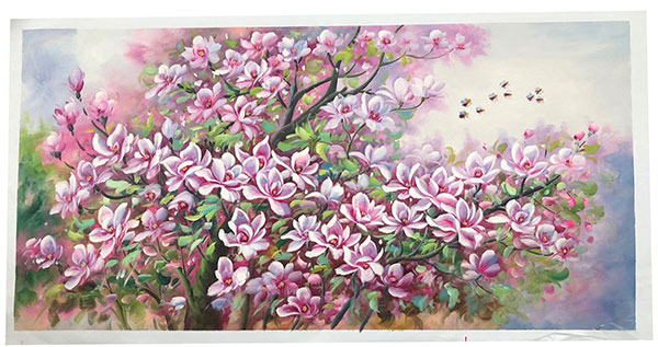 Peinture à l'huile for Jahrriesnge pine-flower-lpg399 Compatible Peinture à l'huile Jahrriesnge for pine-flower-lpg399