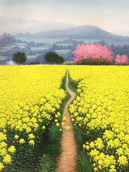 Paysage for JAHRRIESNGE yellow-flower-and-village-lpg0769 Compatible Paysage JAHRRIESNGE for yellow-flower-and-village-lpg0769