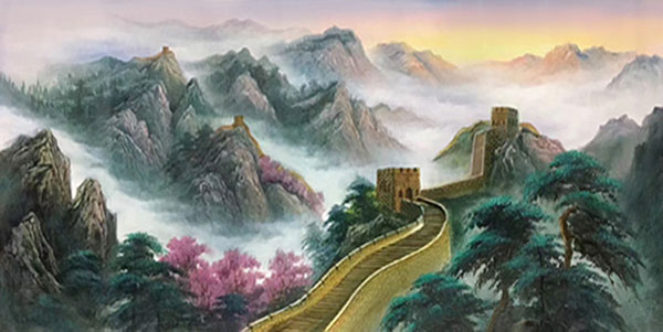 Paysage for JAHRRIESNGE the-Great-Wall-montains-trees-lpg0781 Compatible Paysage JAHRRIESNGE for the-Great-Wall-montains-trees-lpg0781