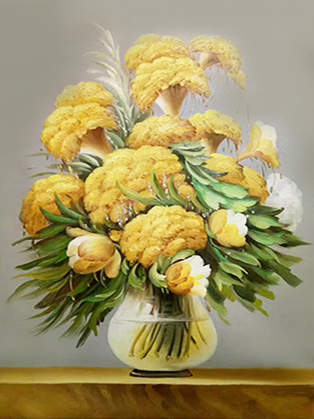 Nature morte for Jahrriesnge yellow-cockscomb-flower-lpg0887 Compatible Nature morte Jahrriesnge for yellow-cockscomb-flower-lpg0887