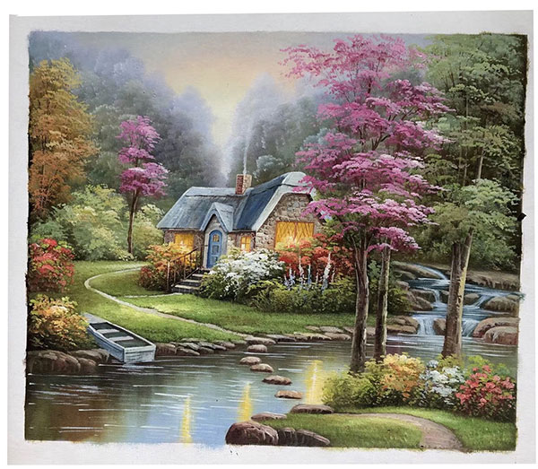 Paysage for JAHRRIESNGE house-river-boat-lpg1362 Compatible Paysage JAHRRIESNGE for house-river-boat-lpg1362