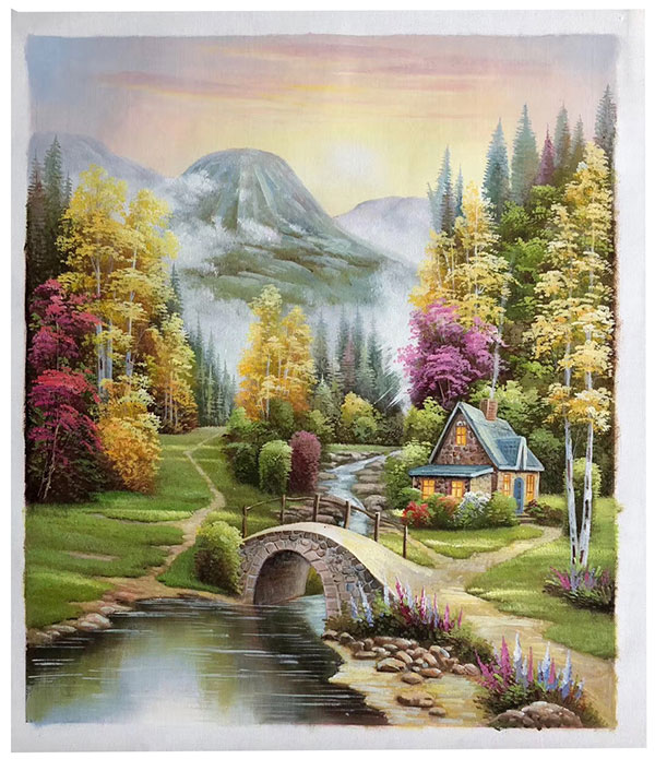 Paysage for JAHRRIESNGE house-bridge-river-lpg1363 Compatible Paysage JAHRRIESNGE for house-bridge-river-lpg1363
