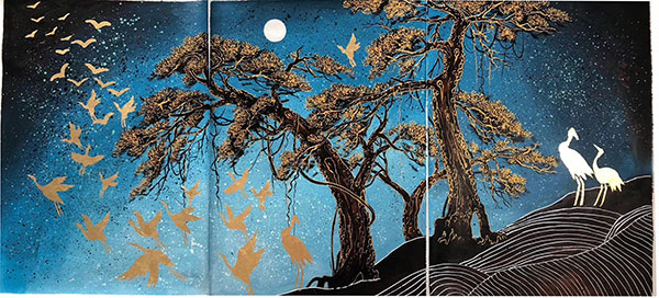 Paysage for JAHRRIESNGE birds-moon-and-tree-lpg1465 Compatible Paysage JAHRRIESNGE for birds-moon-and-tree-lpg1465