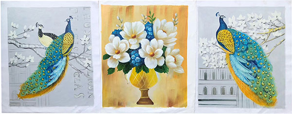 Animaux for Jahrriesnge mixed peacocks and flowers lpg2681 Compatible Animaux Jahrriesnge for mixed peacocks and flowers lpg2681